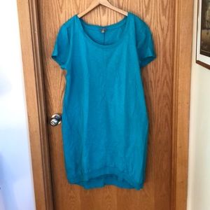 JJill turquoise Cotten summer dress